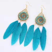 New Fashion Metal Simple And Elegant Feather Earrings Nihaowholesale Wholesale main image 5