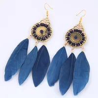 New Fashion Metal Simple And Elegant Feather Earrings Nihaowholesale Wholesale main image 2