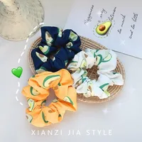New Avocado Retro Satin Cheap Scrunchies Wholesale main image 5