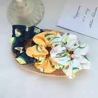 New Avocado Retro Satin Cheap Scrunchies Wholesale main image 4