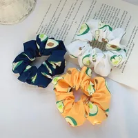 New Avocado Retro Satin Cheap Scrunchies Wholesale main image 2