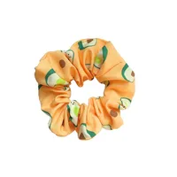 New Avocado Retro Satin Cheap Scrunchies Wholesale main image 3
