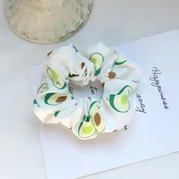 New Avocado Retro Satin Cheap Scrunchies Wholesale sku image 1