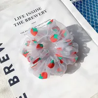 New Fashion Strawberry Retro Sweet Cheap Scrunchies Wholesale sku image 1
