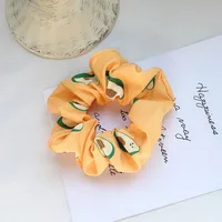 New Avocado Retro Satin Cheap Scrunchies Wholesale sku image 2