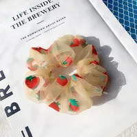 New Fashion Strawberry Retro Sweet Cheap Scrunchies Wholesale sku image 2