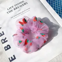 New Fashion Strawberry Retro Sweet Cheap Scrunchies Wholesale sku image 4