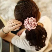 Korean New Fashion Wild Simulation Rose Cheap Scrunchies Wholesale main image 4