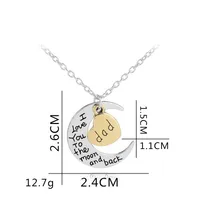 New Fashion Love Moon I Love You Necklace Wholesale main image 4