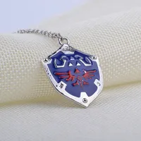 Fashion  Dripping Oil Wings Shield Pendant Necklace Unisex Zelda Logo Pendant Necklace Nihaowholesale Wholesale main image 2