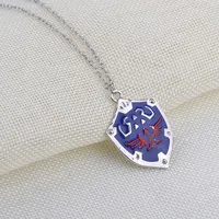 Fashion  Dripping Oil Wings Shield Pendant Necklace Unisex Zelda Logo Pendant Necklace Nihaowholesale Wholesale main image 3