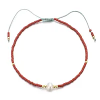 Summer Myuki Rice Beads Hand-woven Natural Freshwater Pearls  Simple Bracelet Wholesale main image 4