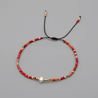 Summer Myuki Rice Beads Hand-woven Natural Freshwater Pearls  Simple Bracelet Wholesale sku image 1