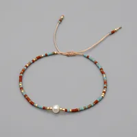 Summer Myuki Rice Beads Hand-woven Natural Freshwater Pearls  Simple Bracelet Wholesale sku image 2