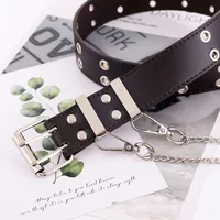 Korean Simple New Punk Style Double Exhaust Eye Belt  Jeans Fashion Chain Belt Nihaowholesale Wholesale main image 2