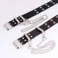 Korean Simple New Punk Style Double Exhaust Eye Belt  Jeans Fashion Chain Belt Nihaowholesale Wholesale main image 3