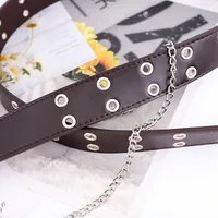 Korean Simple New Punk Style Double Exhaust Eye Belt  Jeans Fashion Chain Belt Nihaowholesale Wholesale main image 4