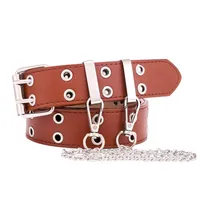 Korean Simple New Punk Style Double Exhaust Eye Belt  Jeans Fashion Chain Belt Nihaowholesale Wholesale main image 5