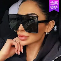 Hot Sale Retro Big Frame Sunglasses New Street Shooting Trend Sunglasses Frame Metal Hinge Wholesale Nihaowholesale main image 2