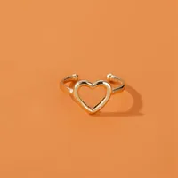 New Fashion Simple  Temperament Hollow Love Ear Clips Without Pierced Earrings Sweet Heart-shaped Ear Bone Clip Earrings Nihaowholesale Wholesale main image 3