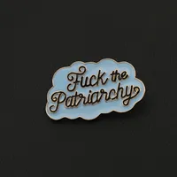 New Style Brooch Creative Badge Sovereign Cloud Lettering Enamel Badge Fuck The Patiianchy Wholesale Nihaowholesale main image 3