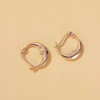 New Earrings Personality Moon Earrings Ear Buckle Fashion Gold Abstract Short Paragraph Face Earrings Wholesale Nihaowholesale main image 3