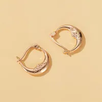 New Earrings Personality Moon Earrings Ear Buckle Fashion Gold Abstract Short Paragraph Face Earrings Wholesale Nihaowholesale main image 5