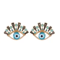 New Style Earrings Fashion Blue Eyes Earrings Inlaid Rhinestone Eyes Temperament Earrings Wholesale Nihaowholesale sku image 1