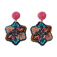 Retro Flower Cloth No Inlaid Earrings main image 1