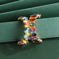Fashion Exaggerated Acrylic Diamond Geometric C-shaped Full Diamond Earrings Women Retro Generous Temperament Earring Wholesale Nihaowholesale main image 5