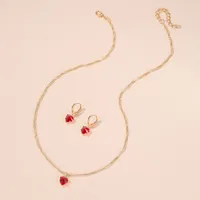 Simple Style Heart Glass Copper Artificial Gemstones main image 3