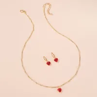 Simple Style Heart Glass Copper Artificial Gemstones main image 5