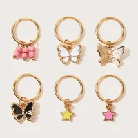 Fashion Headdress Personalized Street Shooting Braid Trend Headdress Butterfly Diy Pendant Hair Accessories Hair Clip sku image 3