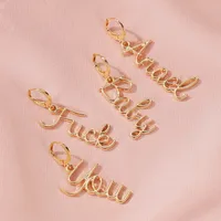 Simple Asymmetric Letter Earrings Popular Long Earrings For Women Nihaowholesale Wholesale main image 1
