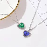 New Classic Titanic Crystal Gem Love Necklace Wholesale Nihaowholesale main image 2