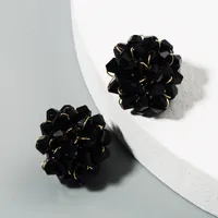 Lady Flower Artificial Gemstones Earrings main image 2