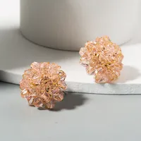 Lady Flower Artificial Gemstones Earrings main image 4