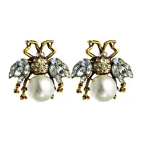 Retro Insect Diamond Alloy Artificial Gemstones Earrings main image 5