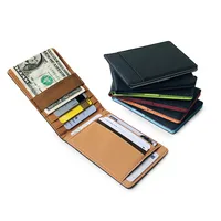 New Korean Fashion Us Dollar Clip Men's Leather Wallet Pu Card Bag Elastic Band Small Card Bag Wholesale Nihaowholesale main image 1