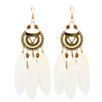 Ethnic Style Earrings Triangle Feather Earrings Jewelry Tassel Earrings Wholesale Nihaowholesale main image 3