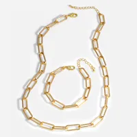 Hip-hop Rap Accessories Hiphop Big Gold Chain Cuban Necklace Clavicle Chain Wholesale Nihaowholesale main image 2