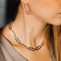 Hip-hop Rap Accessories Hiphop Big Gold Chain Cuban Necklace Clavicle Chain Wholesale Nihaowholesale main image 4