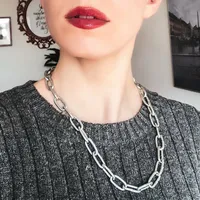 Hip-hop Rap Accessories Hiphop Big Gold Chain Cuban Necklace Clavicle Chain Wholesale Nihaowholesale main image 5