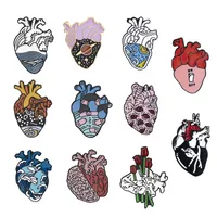 New Brooch Trend Heart Series Brooch Alloy Drop Oil Heart Brooch Student Bag Accessories Wholesale Nihaowholesale main image 1