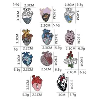 New Brooch Trend Heart Series Brooch Alloy Drop Oil Heart Brooch Student Bag Accessories Wholesale Nihaowholesale main image 2