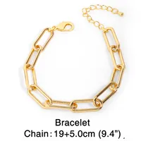 Hip-hop Rap Accessories Hiphop Big Gold Chain Cuban Necklace Clavicle Chain Wholesale Nihaowholesale sku image 2