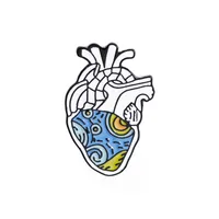 New Brooch Trend Heart Series Brooch Alloy Drop Oil Heart Brooch Student Bag Accessories Wholesale Nihaowholesale sku image 7