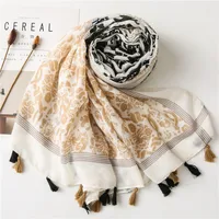 Summer Silk Scarf Girl Fashion Gauze Sunscreen Shawl Cotton And Linen Scarf Wholesale Nihaowholesale main image 4