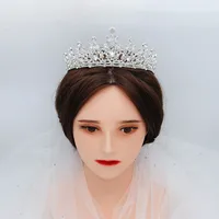 Explosion Crown Classic Baroque Retro Hair Accessories Luxury Diamond Bridal Wedding Accessories Photo Headdress main image 5
