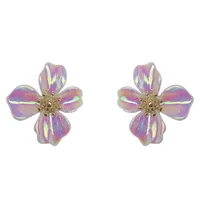 Korean Colorful Flower Earrings New Simple Super Fairy Earrings Sweet Girl Earrings Wholesale Nihaowholesale main image 5